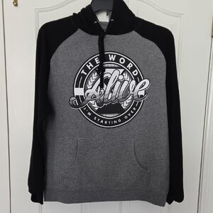 The Word Alive Gray and Black Hoodie Sweatshirt Sz M